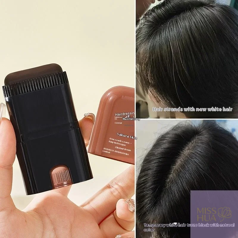 

HUA 20g Waterproof And Sweat-proof Hair Dye Comb Hair Dye Comb Applicator Long Lasting Hair Color Pen Stick For White Gray Hair