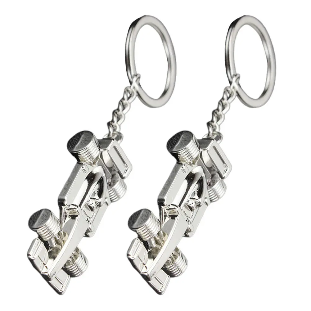 2pcs Racing Car Keychains – Metal Key Pendant for Keys, Bag, Backpack – Stylish Auto Design Key Holder & Small Gift