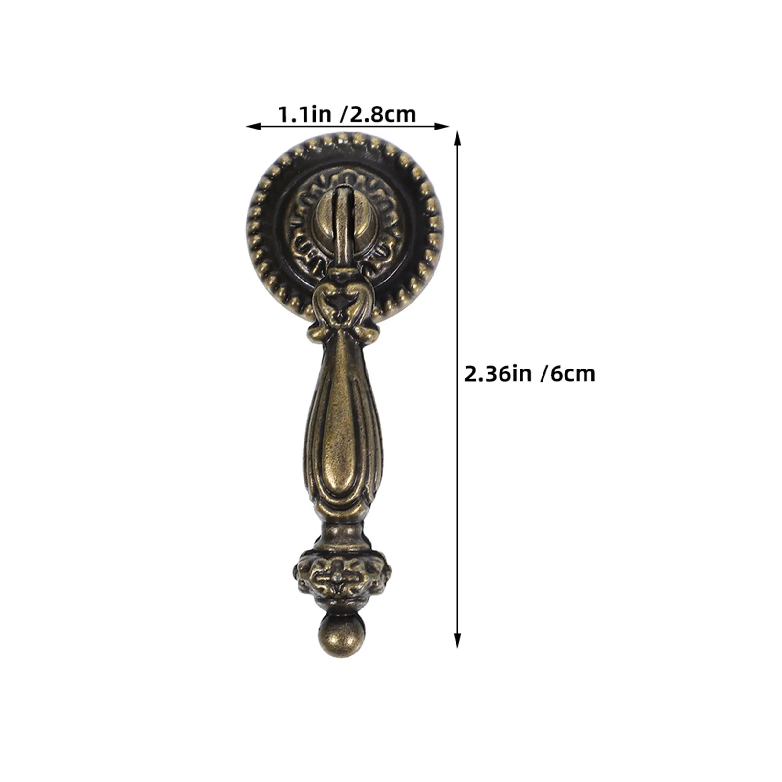 10Pcs Vintage Bronze Zinc Alloy Drawer Pull Handles Style Tear Drop Knobs for Cabinet Dresser Wardrobe Decorative
