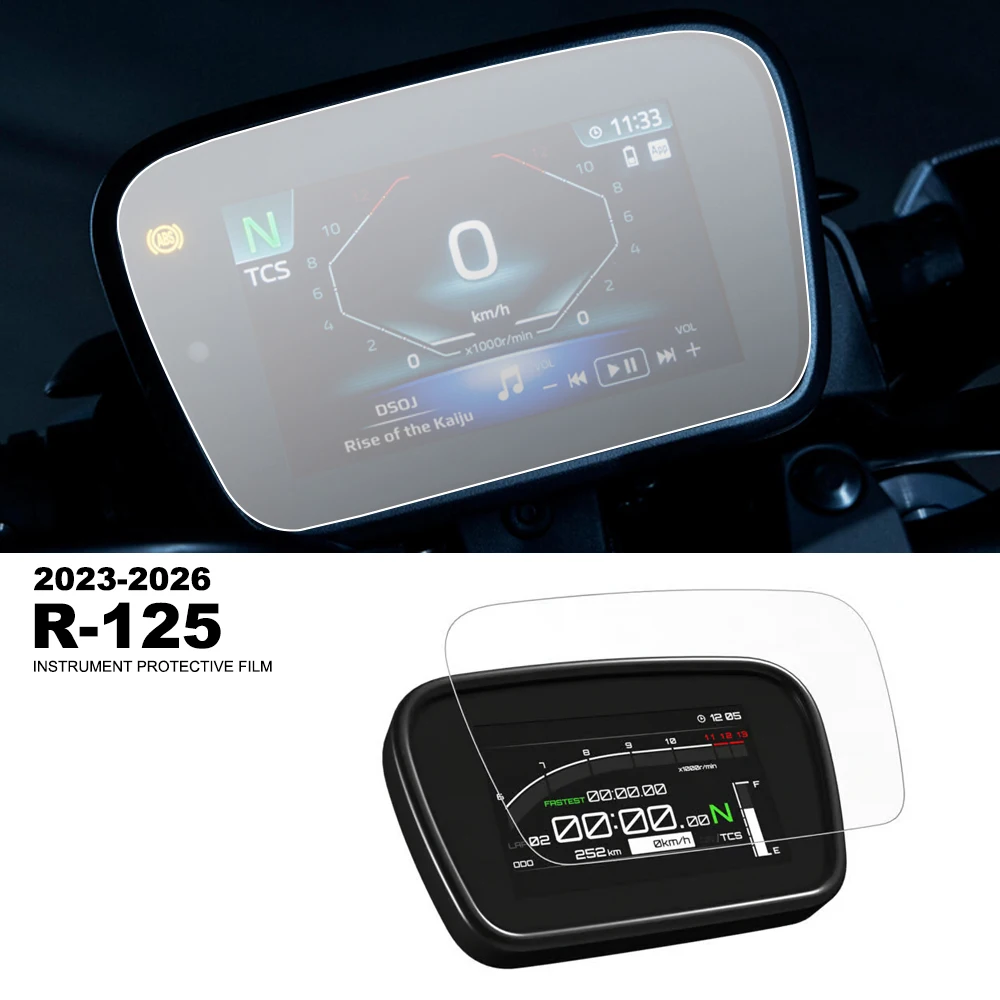 For Yamaha MT-125 R-125 MT125 R125 2023-2026 New Motorcycle Scratch Cluster Screen Dashboard Protection TFT LCD Instrument Film