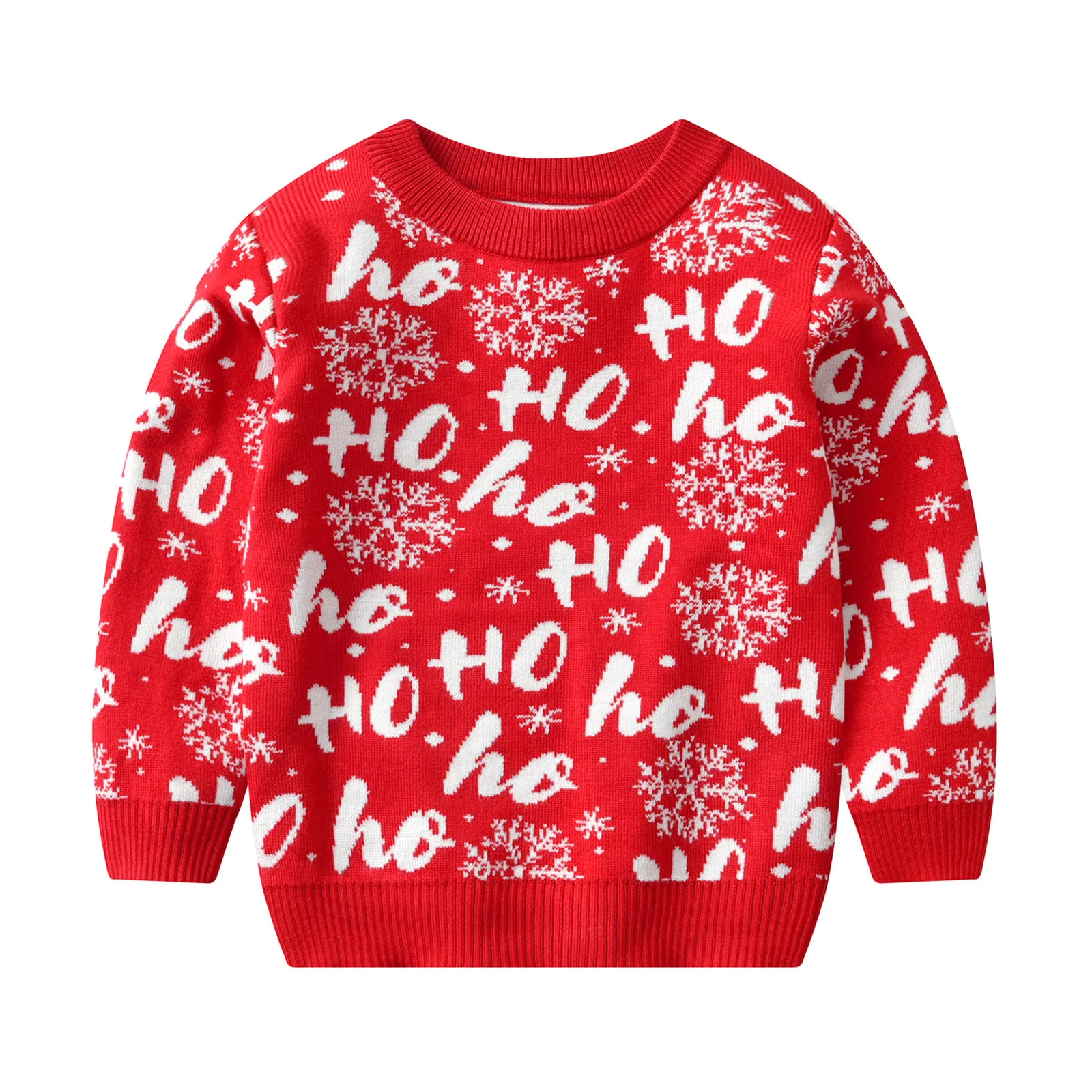 

2024 Boys Girls Christmas Cartoon Printed Santa Prints Sweater Long Sleeve Warm Knitted Pullover Knitwear Xmas Tops 2025 Hot