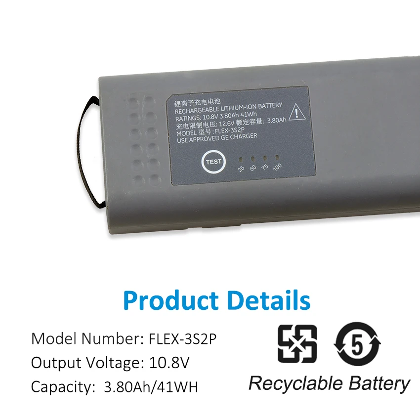 Imagem -02 - Kingsener Bateria Recarregável para ge B450 Healthcare Monitor Flex3s2p 10.8v 3.80ah 41wh U802961r01 2062895001