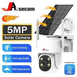 5MP PTZ IP WiFi Camera Solar Power Low Comsunption Panel Built-in Battery Surveillance Cameras PIR Human Detection Outdoor IP66