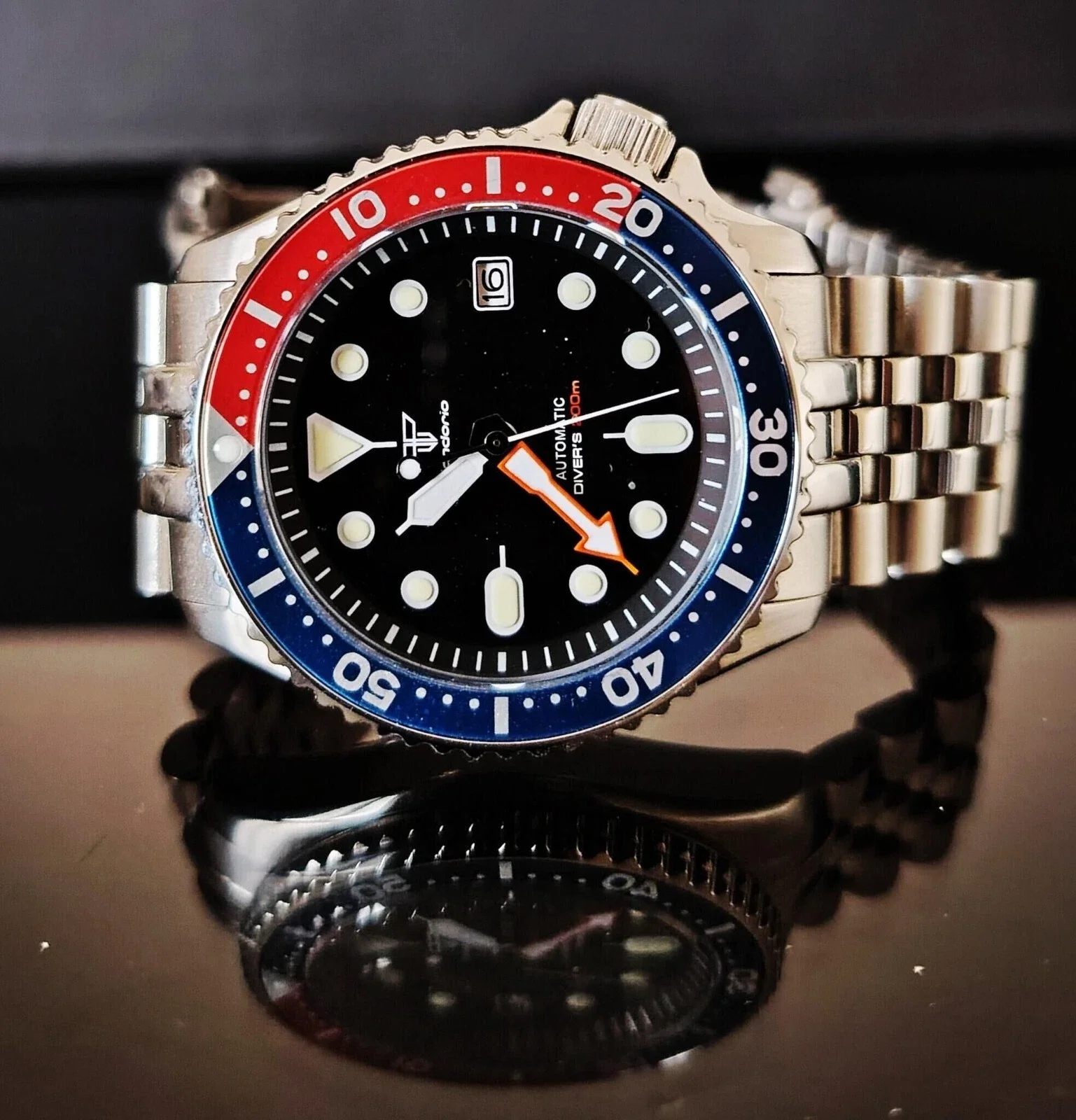 Tandorio 41mm SKX Coke céramique lunette saphir cristal verre 200m étanche automatique NH35A hommes plongeur mécanique montre-bracelet