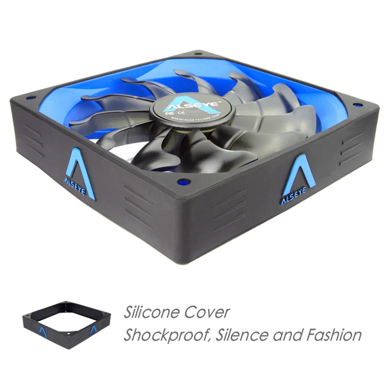 ALSEYE PC Cooling Fan 120mm PWM 4pin Fan Cooler 2pieces Computer Fan High Airflow and Air Pressure