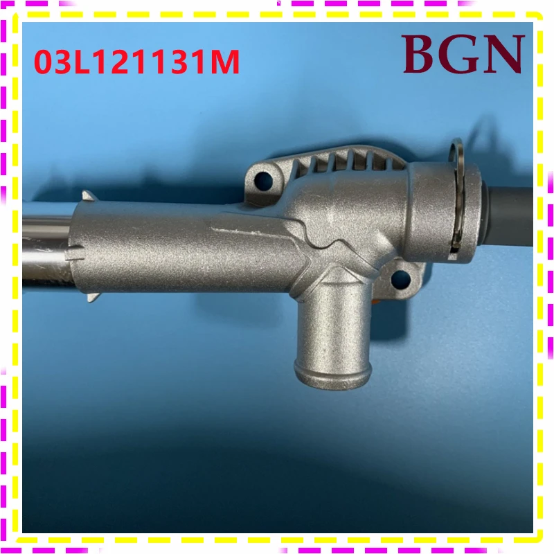 Conector de Mangueira de Saída da Bomba de Água com Sensor em Alumínio para VW Amarok 2H 2.0D 03L121131M Tampa da Carcaça do Termostato