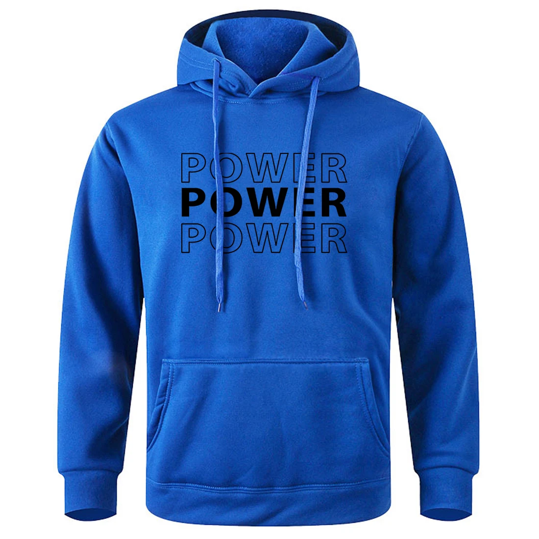 Power Printing Men Hoodie O-Neck Loose Oversized Sportswear Basic Sports Street New Winter Hoody Retro Classic Fashion Tracksuit