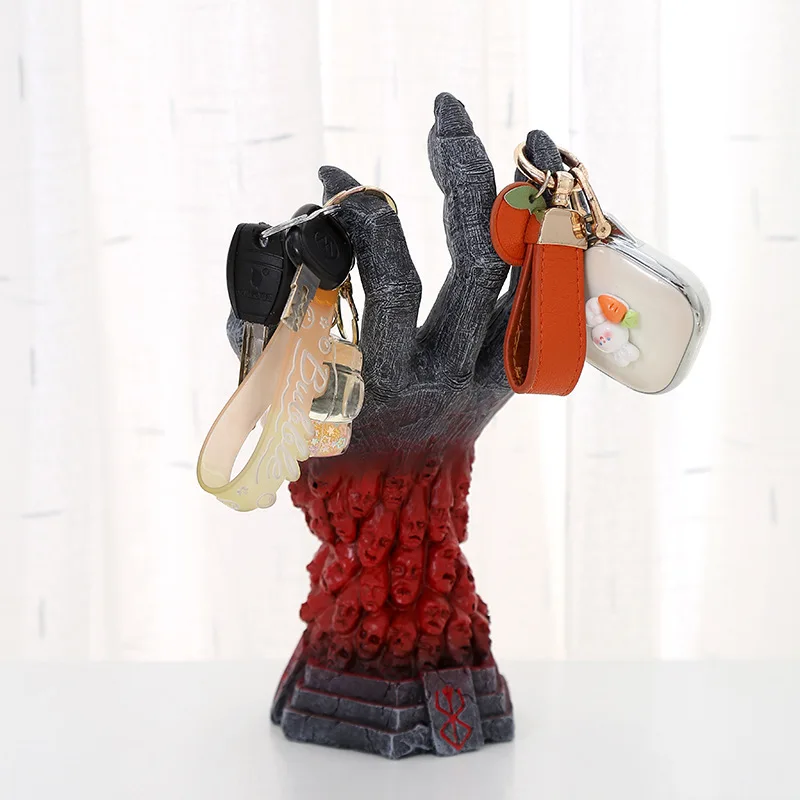 Figura de Berserk, Estatua de la Mano de Dios, Adorno de Resina Hecho a Mano, Figura de Esqueleto de Halloween, Decoración de Escritorio, Accesorios de Terror