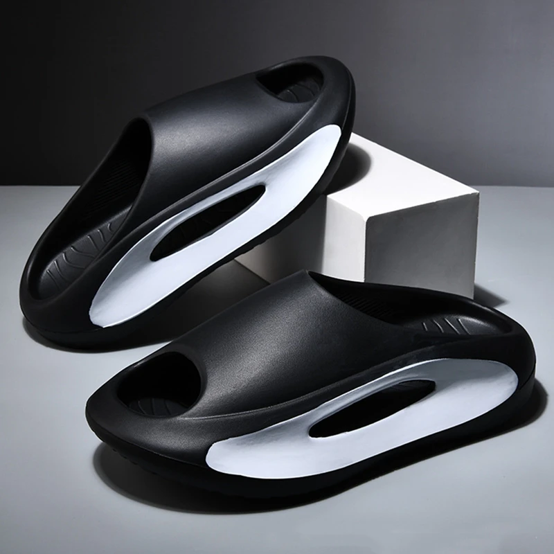 

Summer Thick Sole Slippers Men Women EVA Soft Bottom Indoor Home Slides Sandals Light Beach Shoes Male Slippers Flip Flops