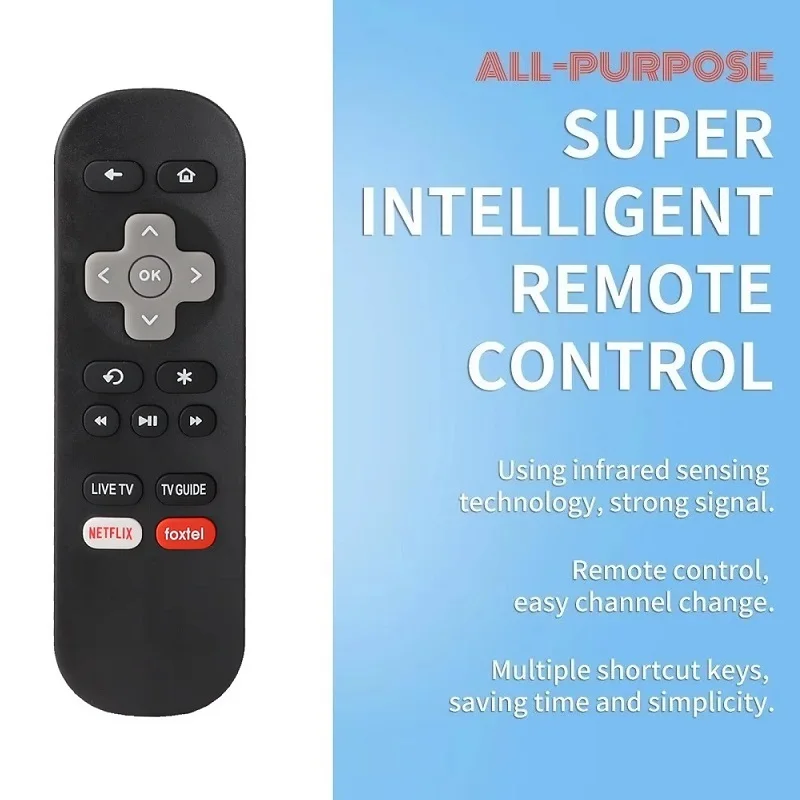 YP New Remote Control Use for TELSTARA TV with Netflix Foxtel Shortcut Buttons Replacement Use Directly