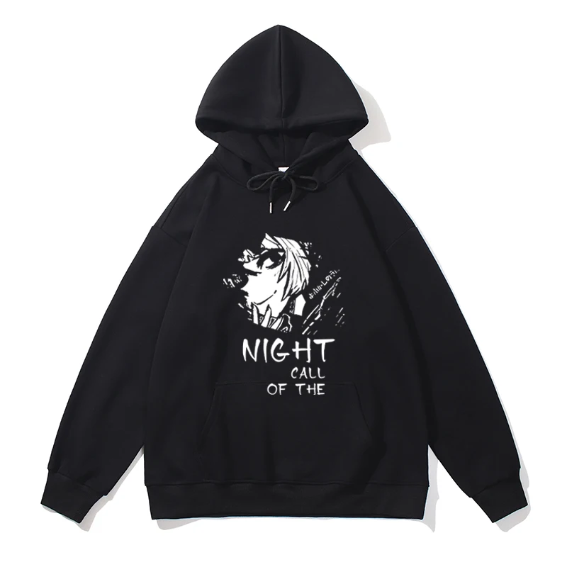 

Толстовка All Night Song с капюшоном, удобная хлопковая толстовка с круглым вырезом для мужчин и женщин, модный молодежный дизайн с принтом для подростков и студентов