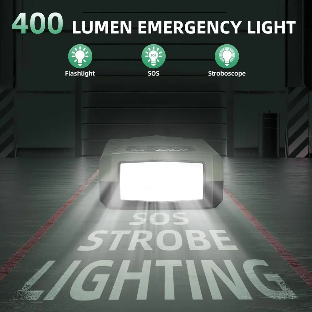 بطارية السيارة 6000 أمبير، بطارية 20000 مللي أمبير في الساعة، محمولة (10 لتر غاز/8 لتر، بادئ تشغيل السيارة 12 فولت، J