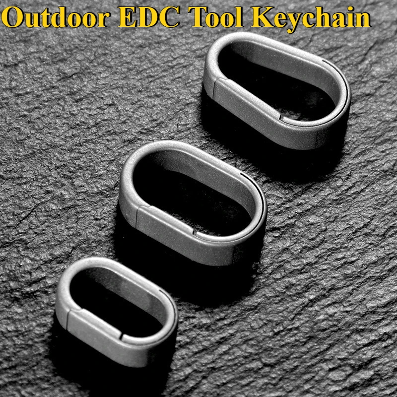 

1pc Outdoor EDC Tool Key Ring Detachable link buckle titanium alloy keychain Mini Buckle
