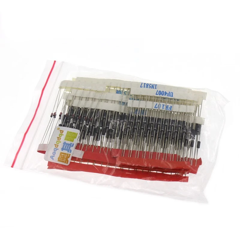 200 pieces of 14 types of fast switching Schottky rectifier diodes sample pack 1N4001 1N4007 1N5819