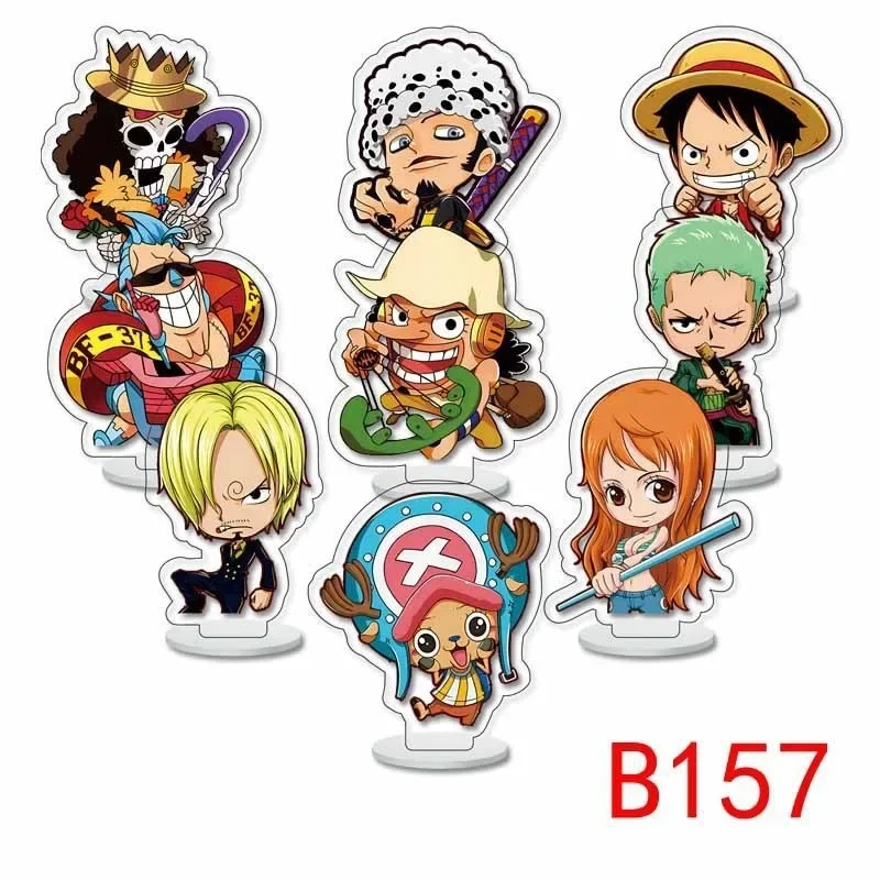 6Pcs One Piece Cap Luffy Ornaments Decoration Anime Action Figures Cute Toys Cars Desk Decoration Models Children Birthday Gifts