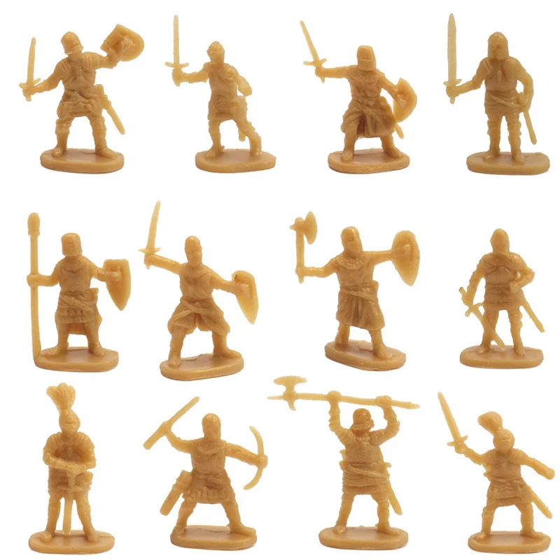 

WOTT-1:72 800 Pcs Plastic Ancient Soldier Figures Archaic Soldiers Men Swordsman Action Figure DIY War Scene Gold