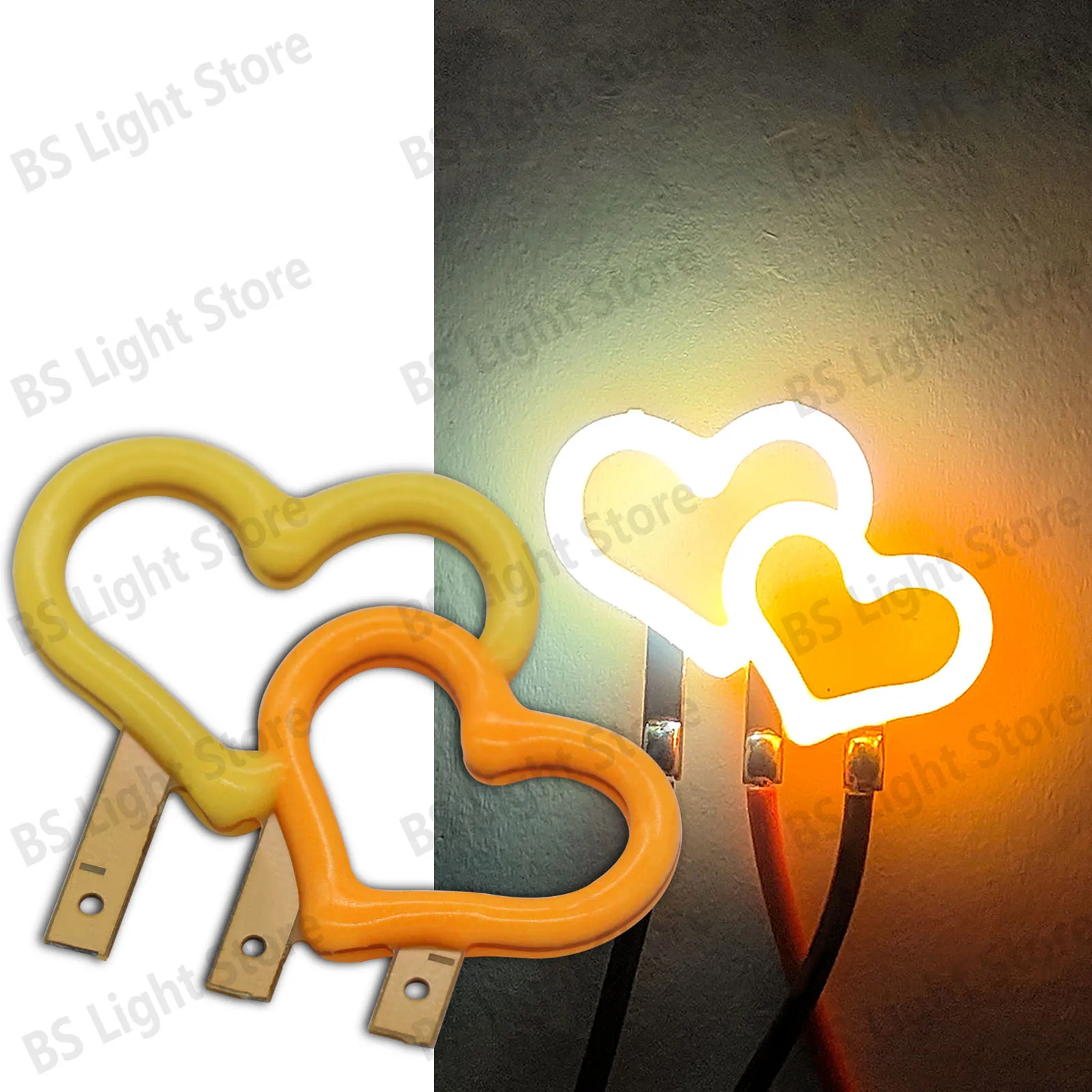 

LED COB Edison Mini LED Filament 3V Double Love DIY Bulb Accessories Candle Diode Holiday Party Birthday Decorative creative