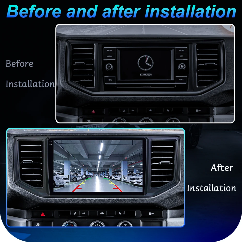 Carplay Android Video Player For VW Crafter Man Tge 2017 - 2020 Car Radio Multimedia GPS Navigation Wireless Carplay QLED Screen