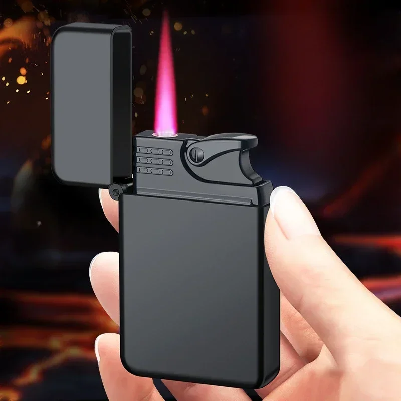 

Водонепроницаемая бутановая зажигалка с красным пламенем, зажигалка для сигар, надувная зажигалка, гаджеты для мужчин, аксессуары для курения