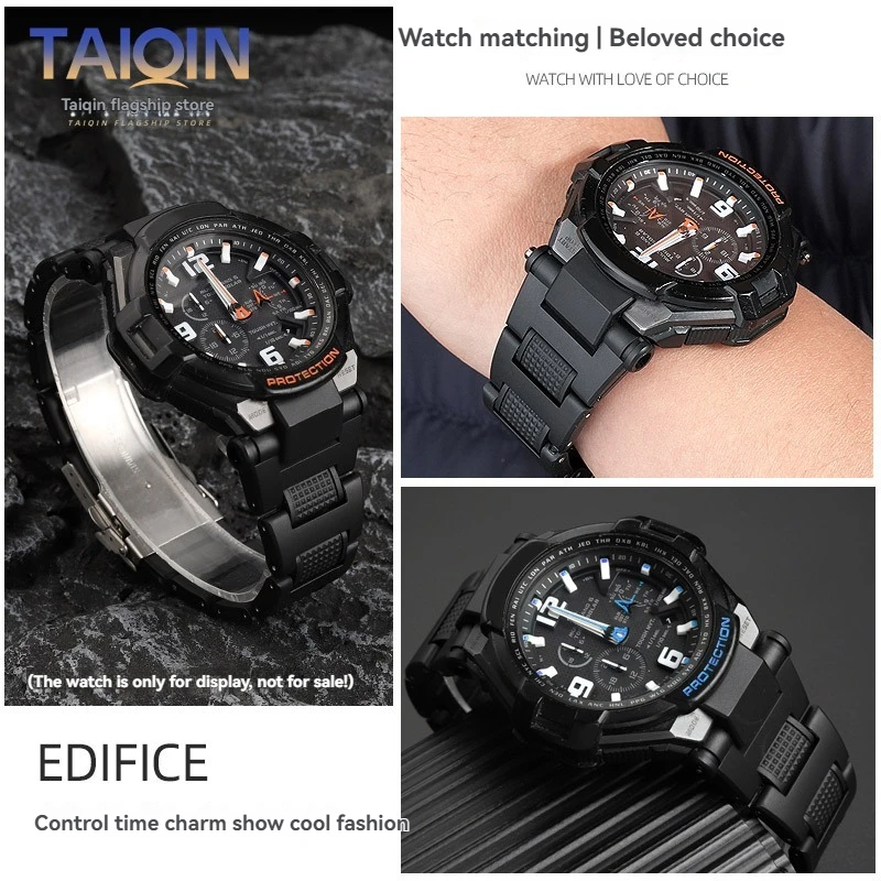 GA-1000 Resin steel Watchband For Casio G-shock GW-A1100 GW-4000 GW-A1000 G1400Watch Strap Mens Sport Wristwatch Bracelet