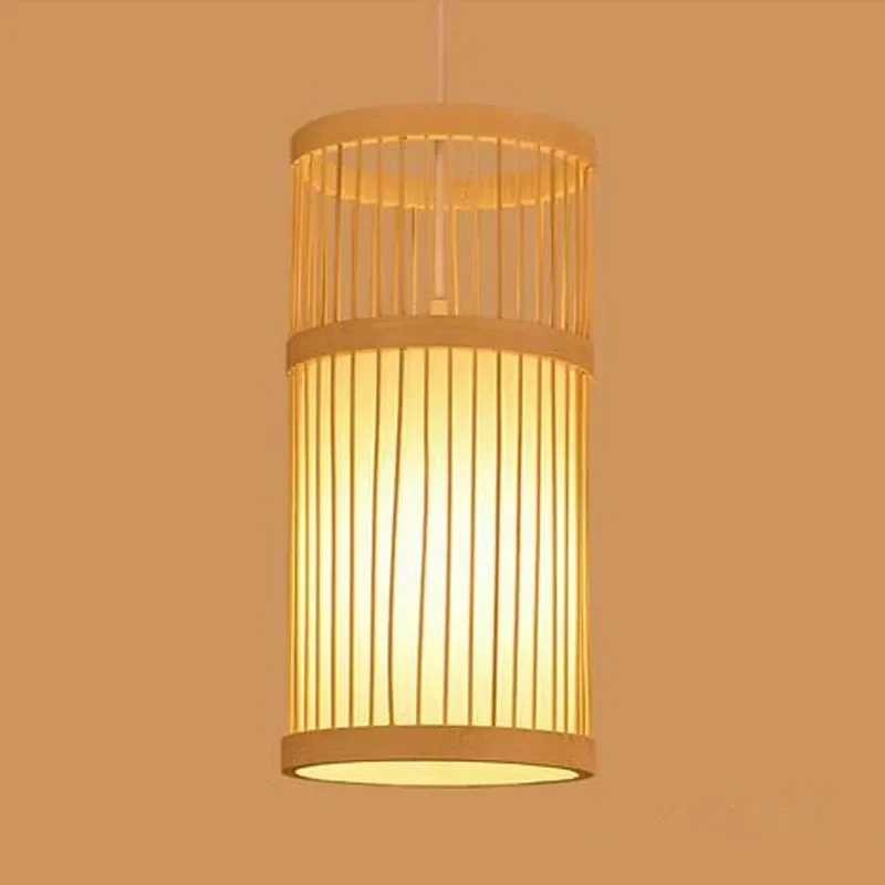 

TINNY Contemporary Bamboo Weaving Pendant Lamp Art Hot Pot Restaurants Bar Counter Bedroom Cafe Tea Room Light