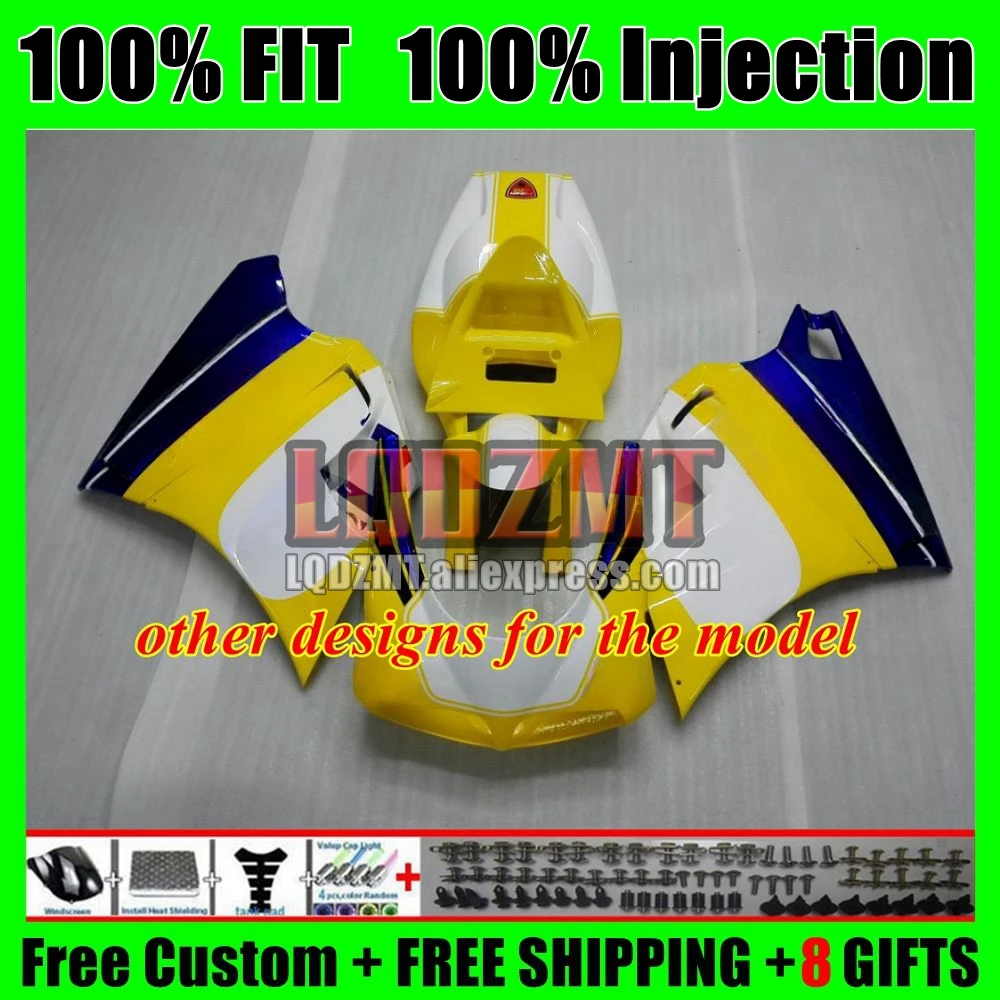 Injection For DUCATI 748 853 916 996 998 S R 94 White red 95 96 97 98 99 00 01 02 126No.15 916S 996S 998S 1994 2002 Fairings