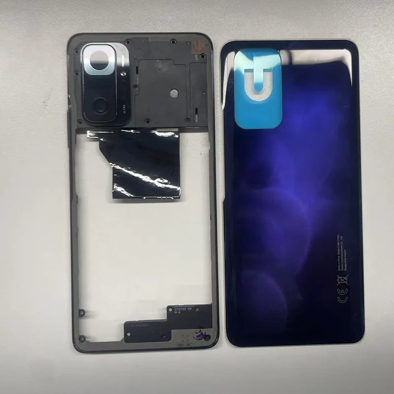 Full Housing For Redmi Note 10 Pro 4G M2101K6G Middle Frame Cover Battery Back Cover Rear  Cover With Camera Lens image 2