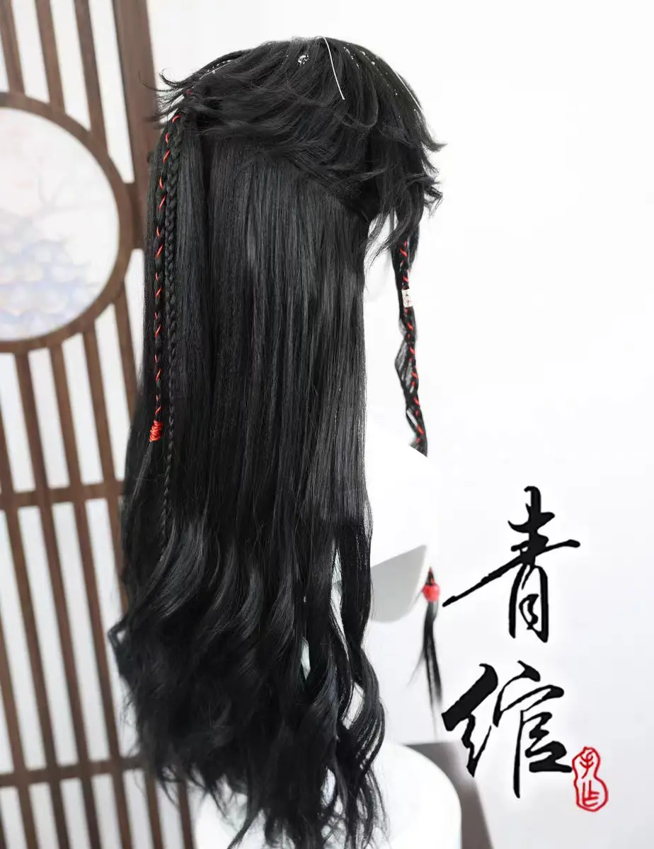 

TGCF Tian Guan Ci Fu Xie Lian Hua Cheng Cosplay Wig Heat Resistant Synthetic Hair Halloween Party Role Play + Free Wig Cap