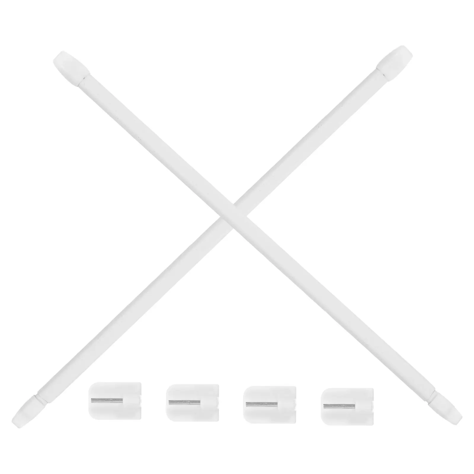 

Telescopic Shower Curtain Rod Extendable No Drill Plastic Hole Pole Bathroom Easy Install Adjustable Length Strong Support