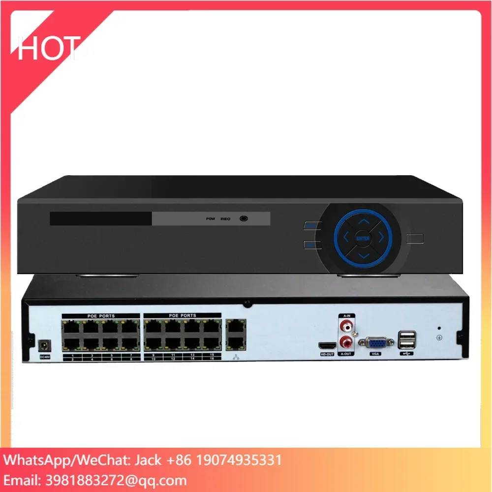 

ENSTER CCTV Security Network Video Recorder Face Detection 16CH POE 4K NVR