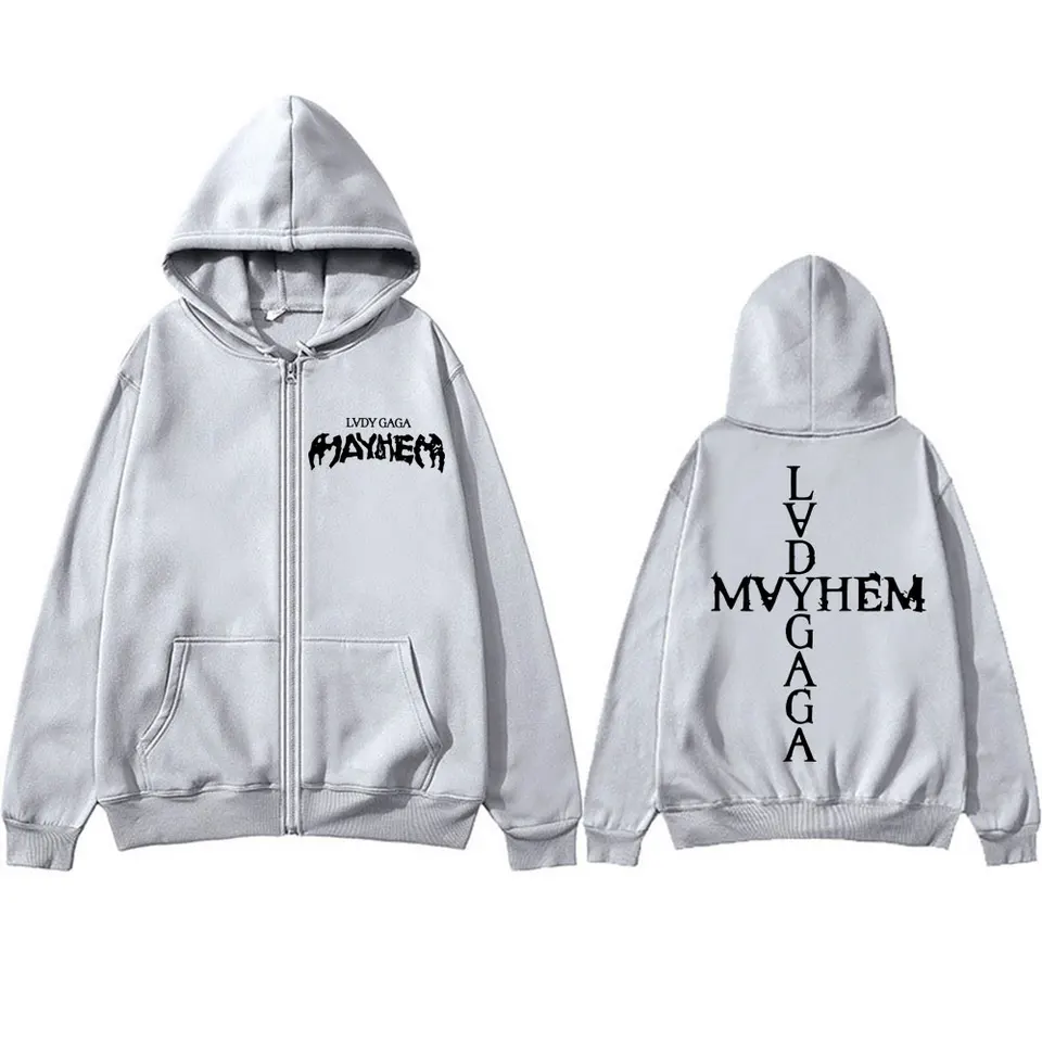 Lady Gaga Mayhem New Album Zipper Hoodies Men Women Fashion Hip