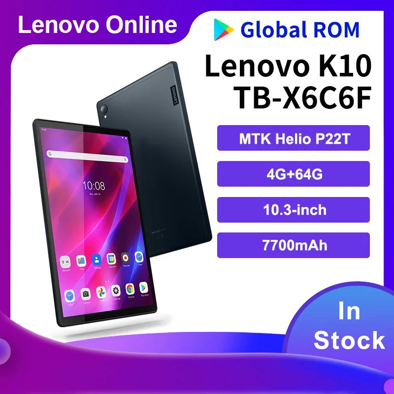 

Global rom Lenovo Qitian K10 Business Tablet 10.3 inch Full HD Office Entertainment Online Learning Tablet TB-X6C6F 4G 64G WIFI