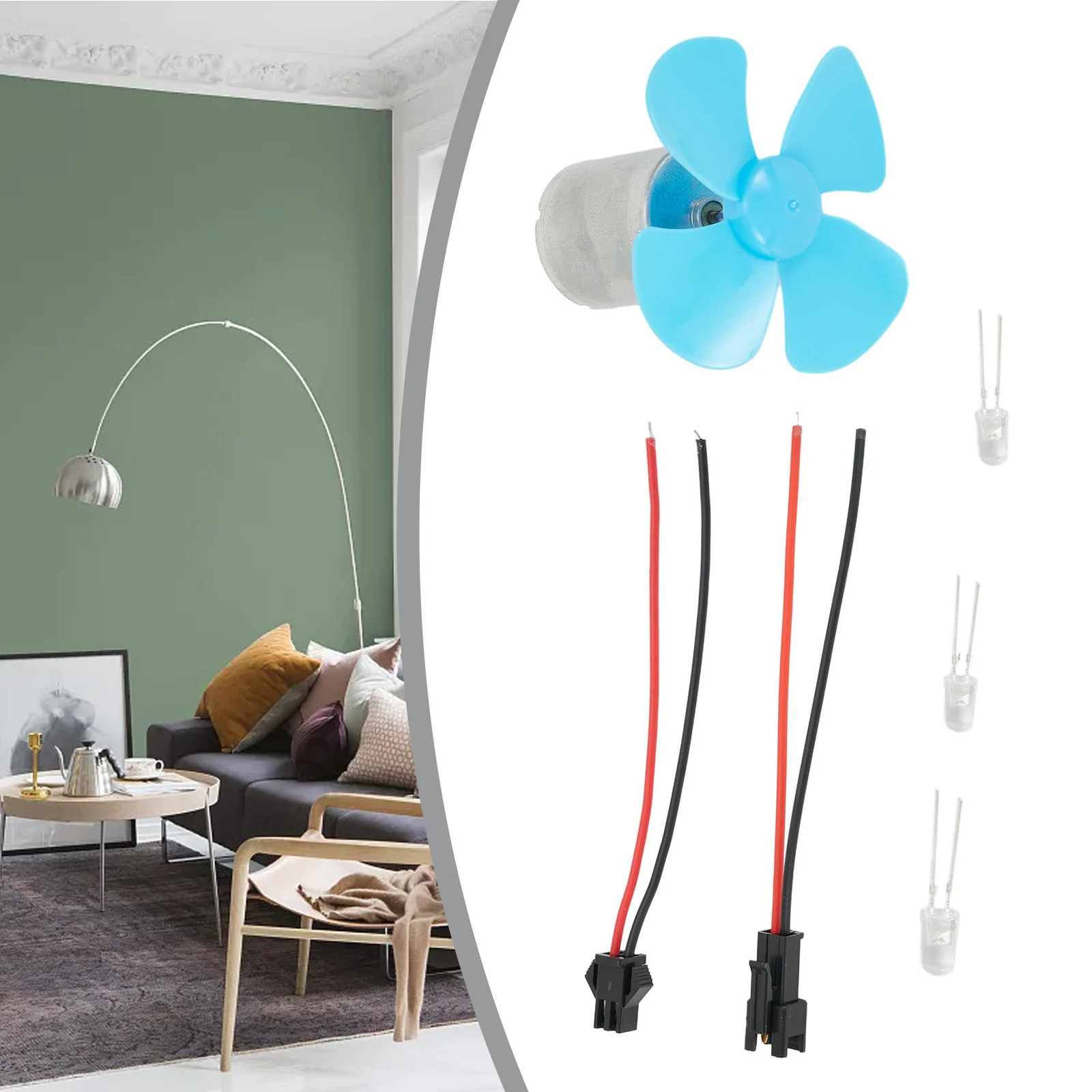 Generator-Kit, Windkraftanlage, Dynamogenerator, 200–6000 U/min, 25 mm x 31 mm, 60 mm Paddel, elektrische Komponenten, Armaturen-Set