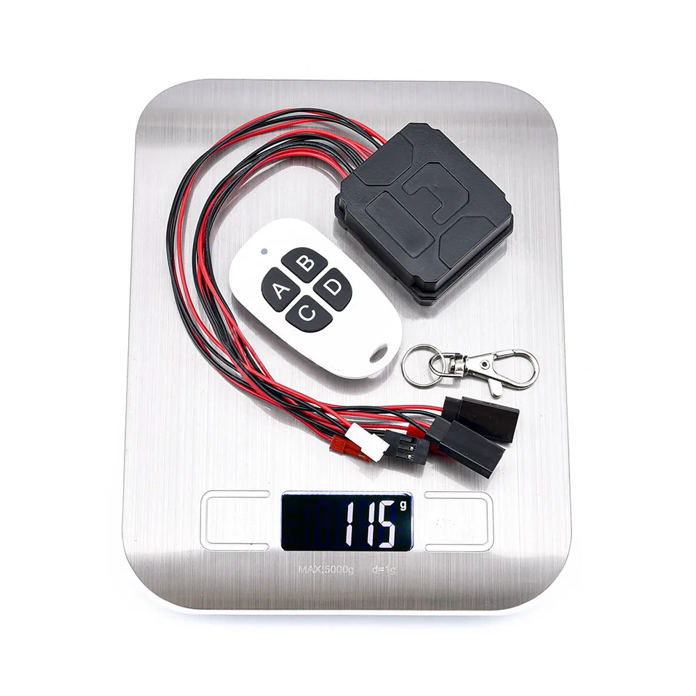 Controlador de cabrestante con interruptor LED, receptor de Control remoto inalámbrico para camión Jeep RC4WD TRX4 SCX10 RC Accesorios