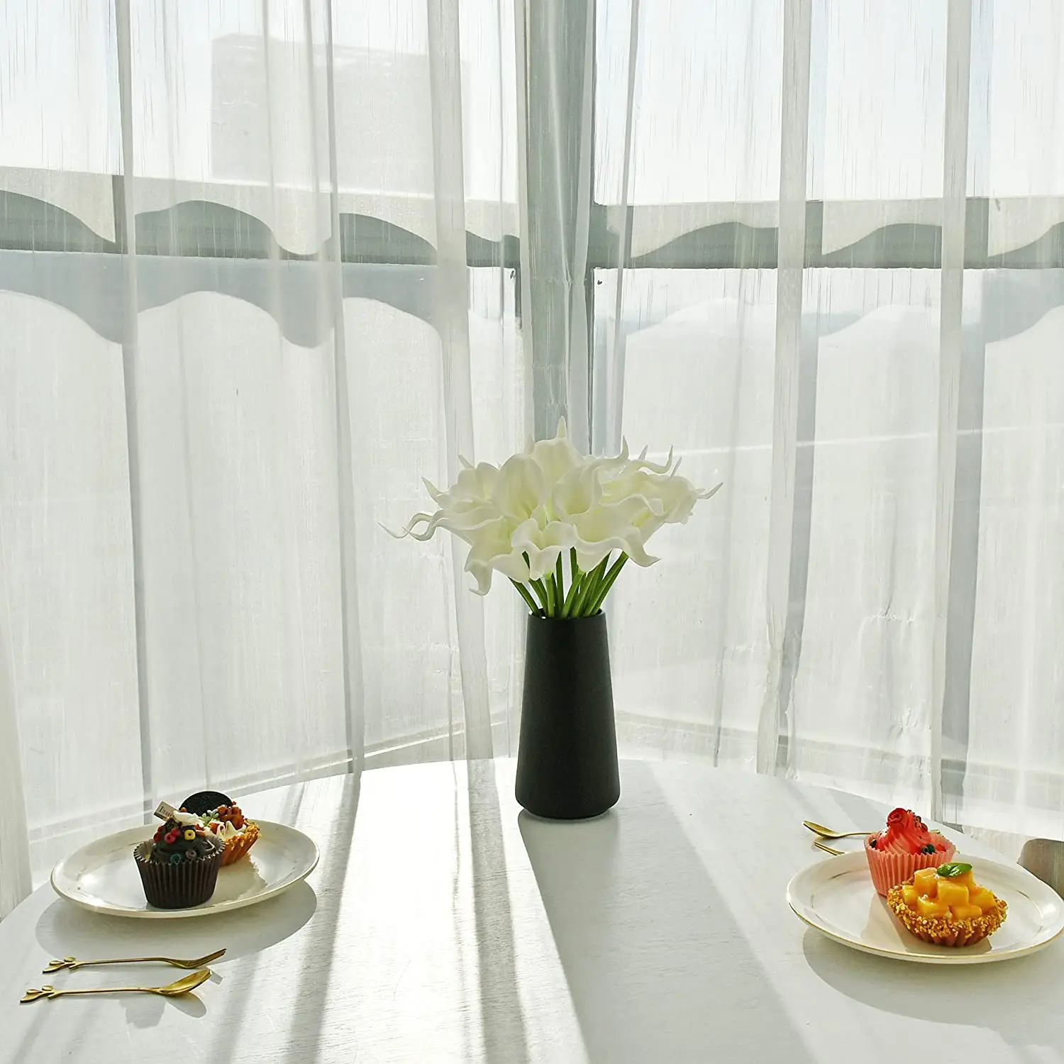 1/5/10/20 قطعة زنبق الكالا الزهور وهمية باقة الزفاف الاصطناعي ريال اللمس اللاتكس الزهور المنزل حفل زفاف عيد ميلاد الديكور #4