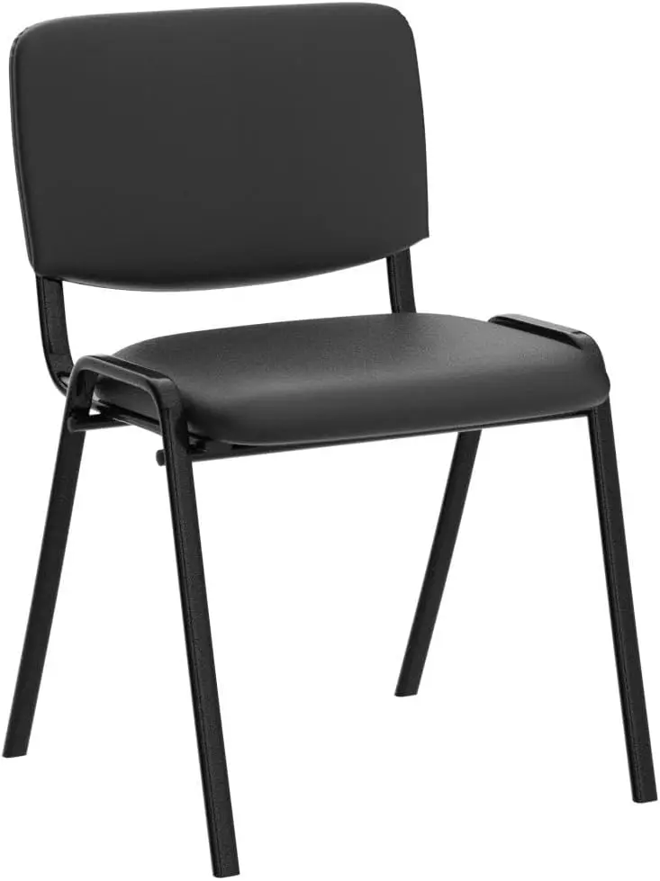 H&Y HEAH-YO Reception Chair Stacking Mesh Armless Office Conference Black Desk Chairs for Guest, Waiting Room, Lobby, Banquet,