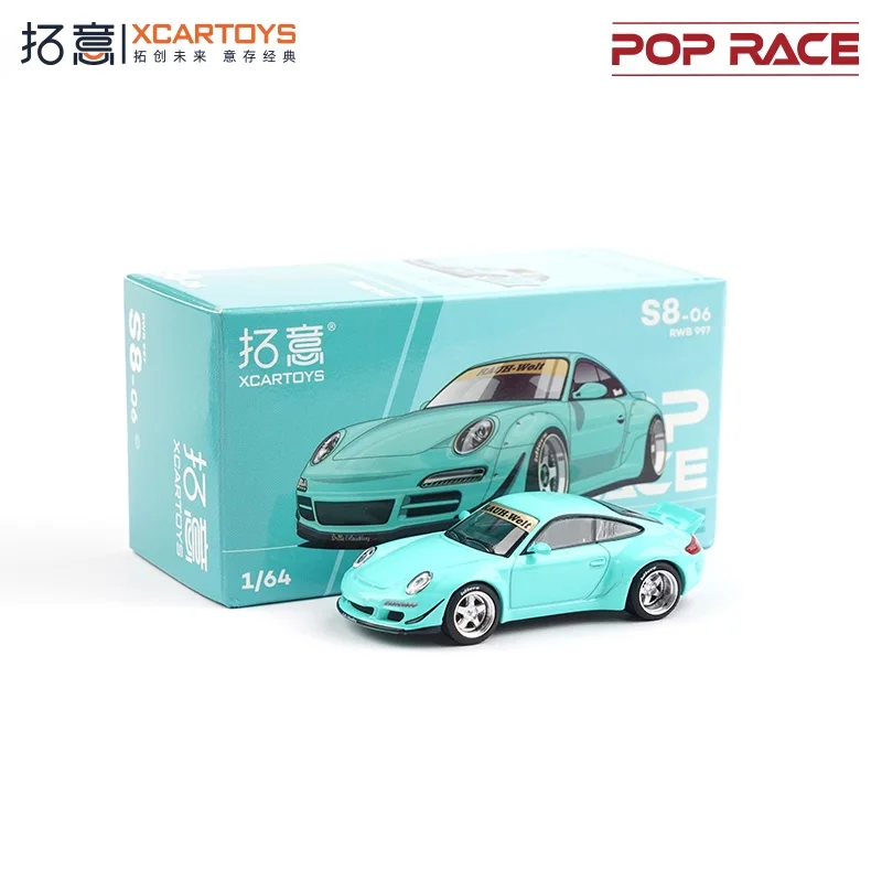 

Xcartoys x POP RACE 1:64 RWB997 Blue Alloy Vehicle Car Model