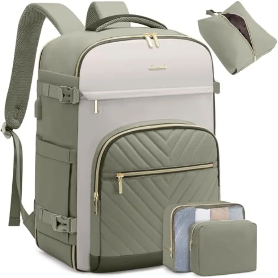 

Travel Backpack for Women40L Carry On Backpack for Airplanes 17.3 Inch Laptop Personal Item Travel Bag