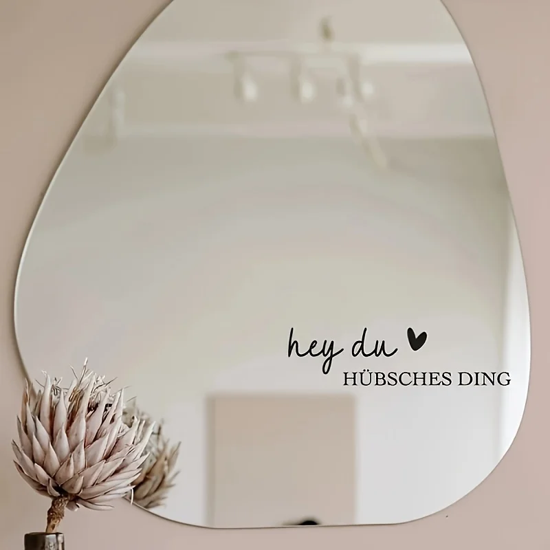 Hey You Pretty Thing Mirror Sticker, Car Sticker, Car Window Decoration, Vinyl Sticker