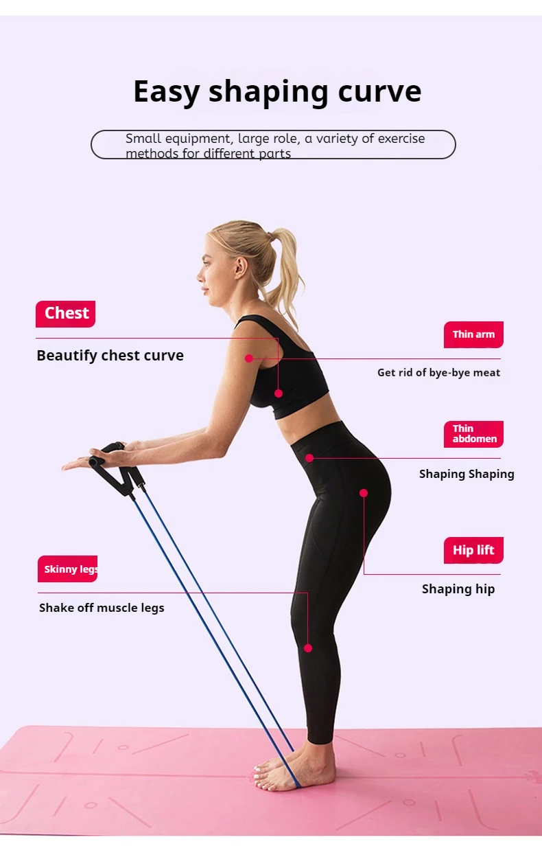 Resistance Exercise Bands With Handles For Strength Training_voghion.com