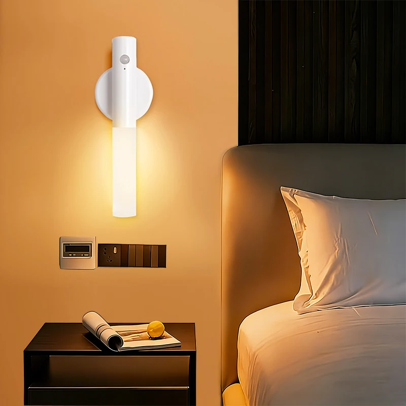 Motion Sensing LED Atmosphere Night Lights USB Charging Portable Magnetic Wall Decor Lamp for Living Room Porch Stairs