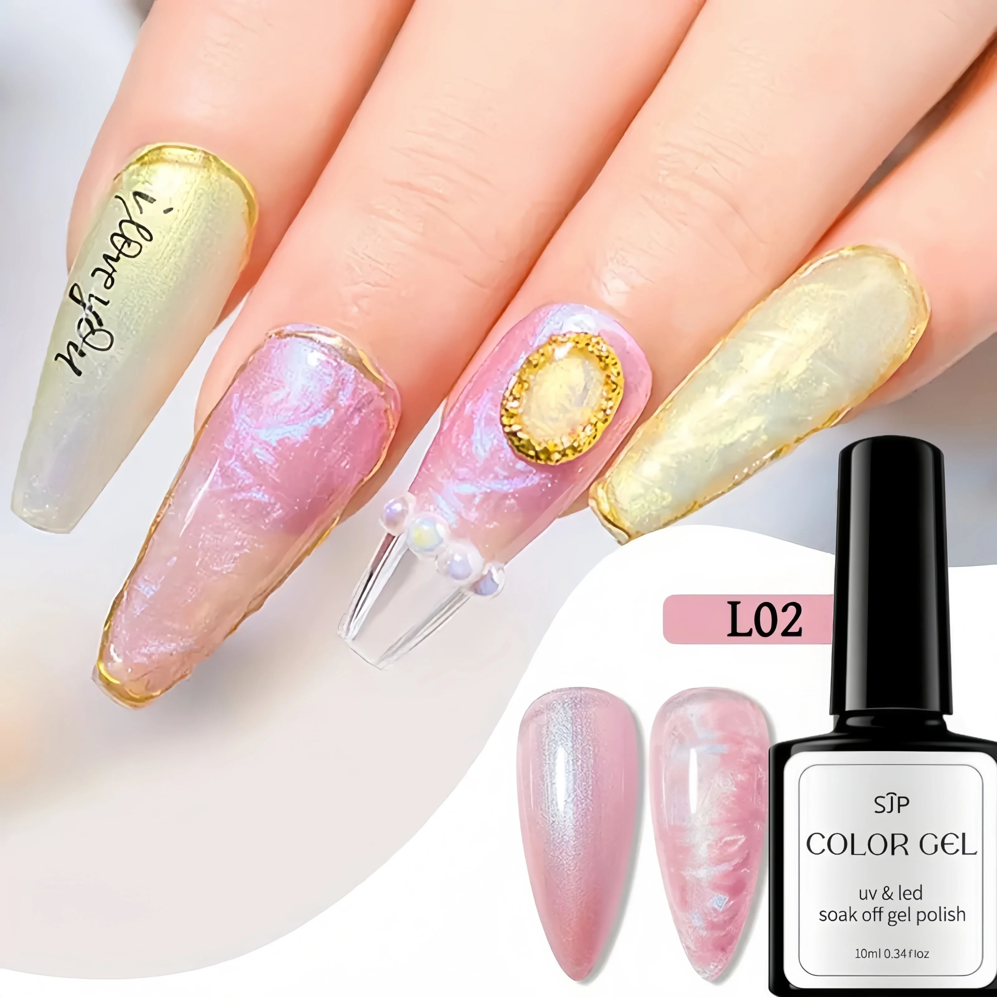 New Thread Gel Nail Polish Gel, Trendy Fine Flash Pearl Shell Texture, High Saturation Gloss, Salon Home DIY