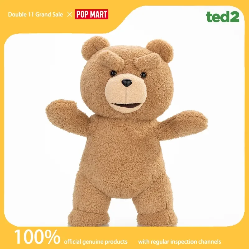 

Подлинная шарнирная плюшевая кукла Popmart Resonance Ted 2, модный подарок, плюшевые куклы, подарки на день рождения для девочек