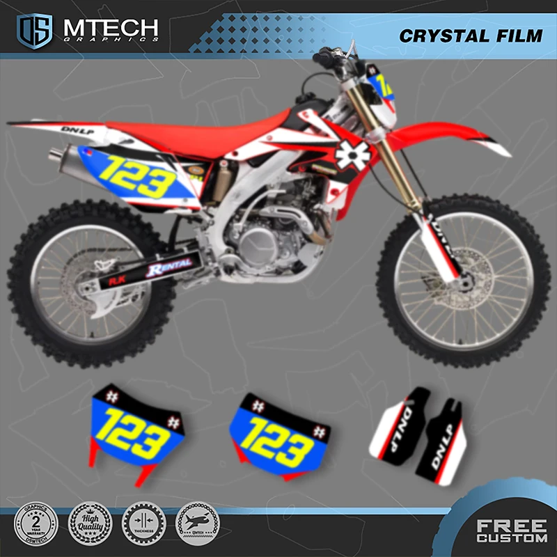 

DSMTECH Custom Motorcycle Graphics Background for HONDA CRF450X 2005 2006 2007 CRF 450X 2008-18 Decals Stickers Kits 001