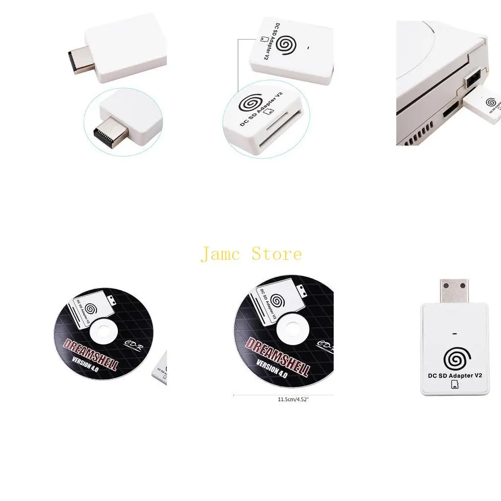 

LX0B Практичный адаптер для чтения карт TF с компакт-диском для Dreamshell V4.0, аксессуары для игровых автоматов