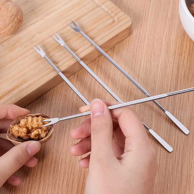 5pcs/lot Robust and High Quality Lobster Forks Walnut Gadgets Seafood Function Fruit Tools Kitchen Kitchen Needl