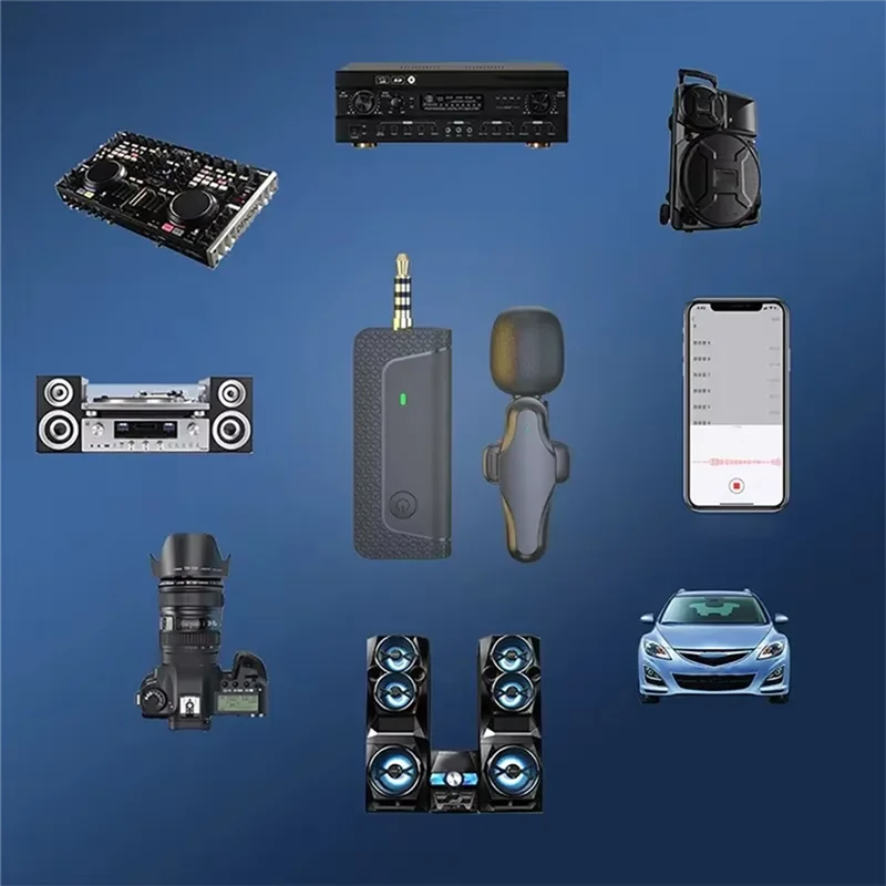 

REPLA-K35 Pro Wireless Microphone Lavalier Noise Reduction 3.5Mm AUX For Megaphones Amplifier Camera Computer Mobile Phone