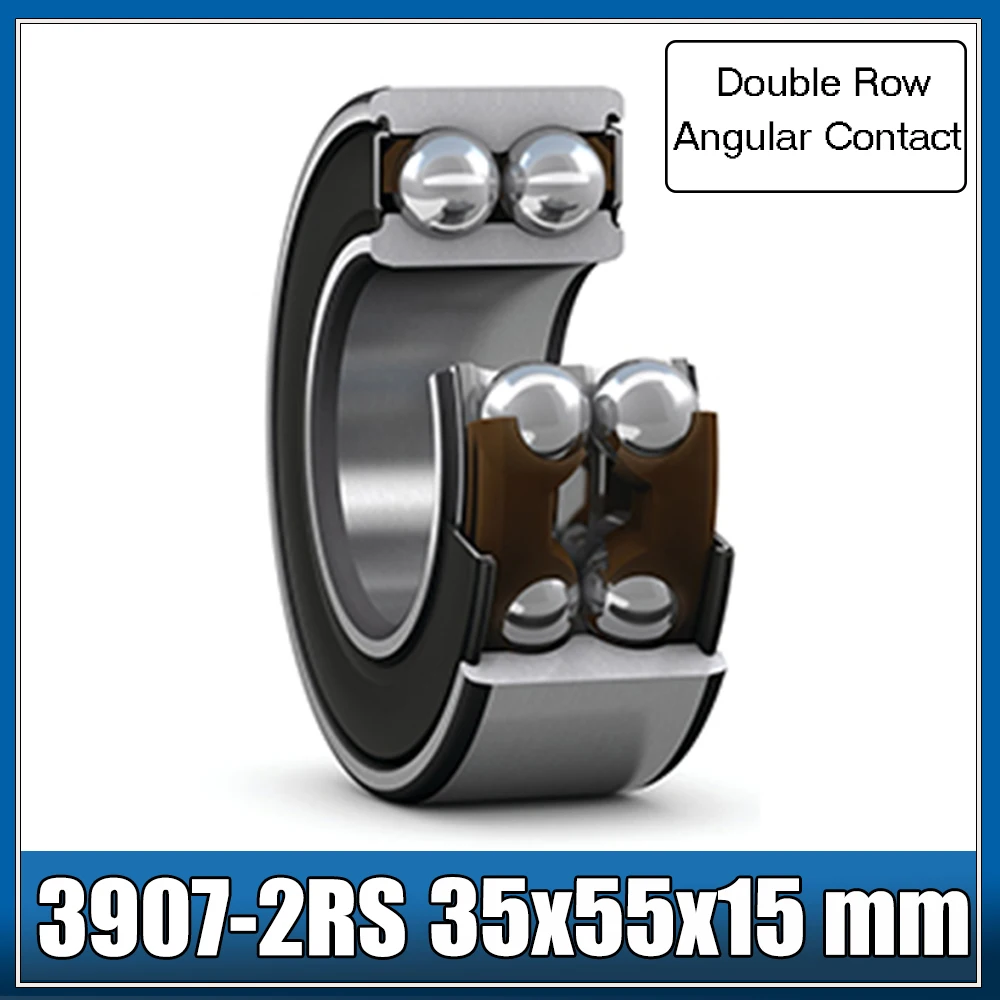 

3907-2RS Bearing 35*55*15 mm ( 1 Pc ) 3907 2RS Double Row Sealed 3907 RS Angular Contact Ball Bearings