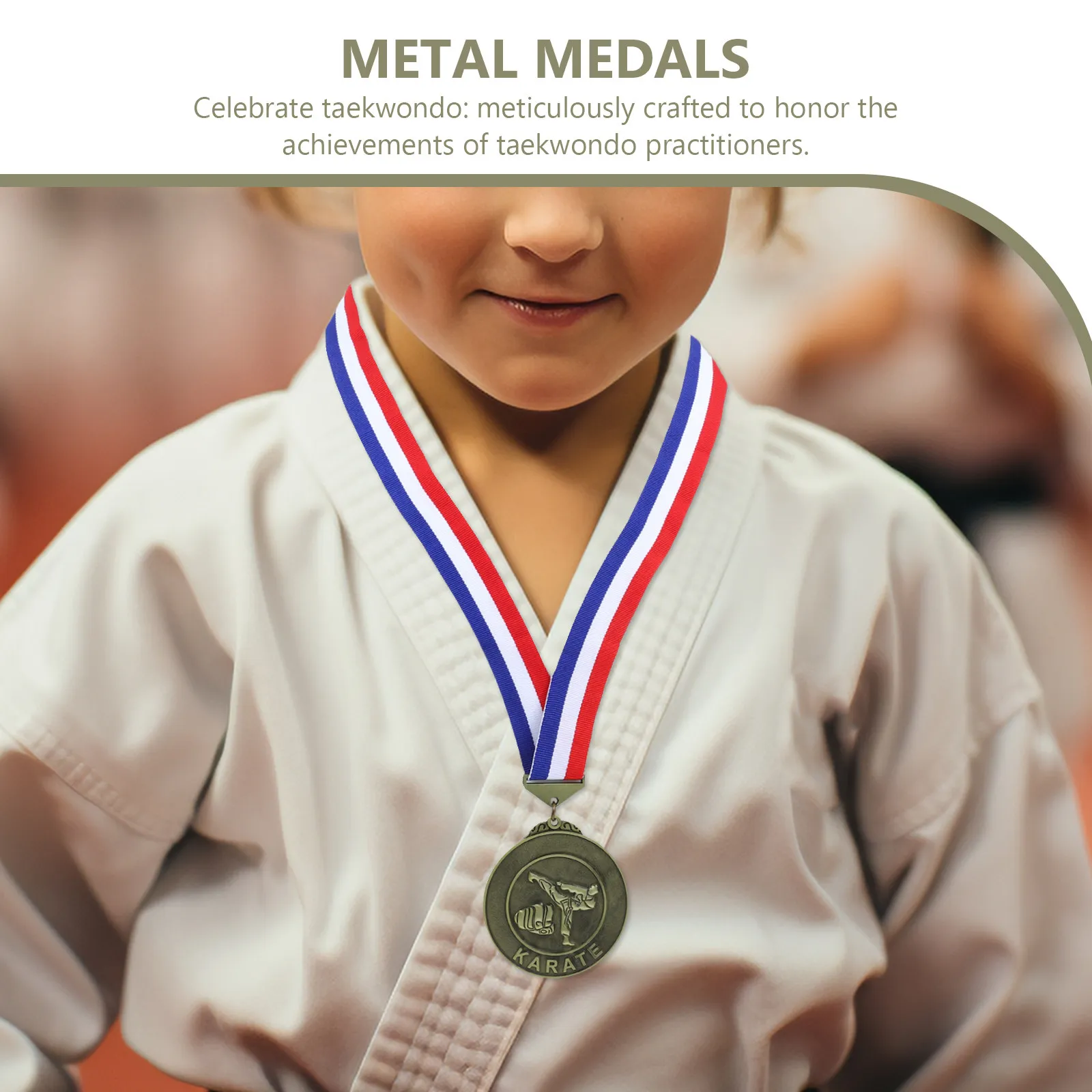 

Медаль из цинкового сплава для соревнований по боевым искусствам, награда за участие в соревнованиях, декоративная настенная подвеска, портативная многоразовая металлическая медаль для мероприятий по тхэквондо