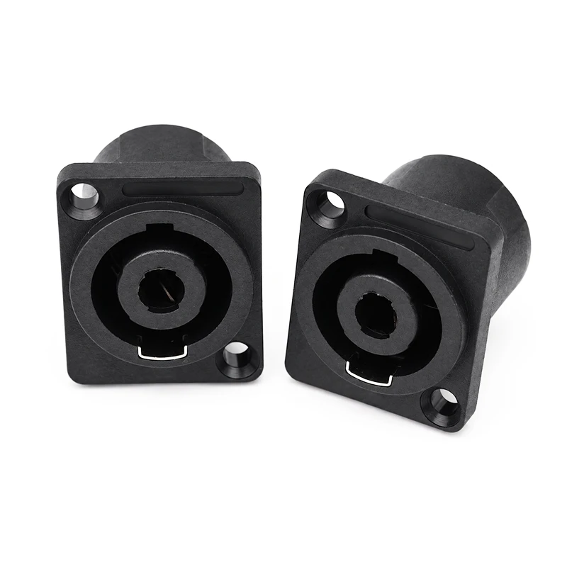 4 Pin Speaker Twist Lock Male Insert Panel Mount Board Connector Socket for Amplifier Loudspeaker Cabinet PA Audio Cable Repair